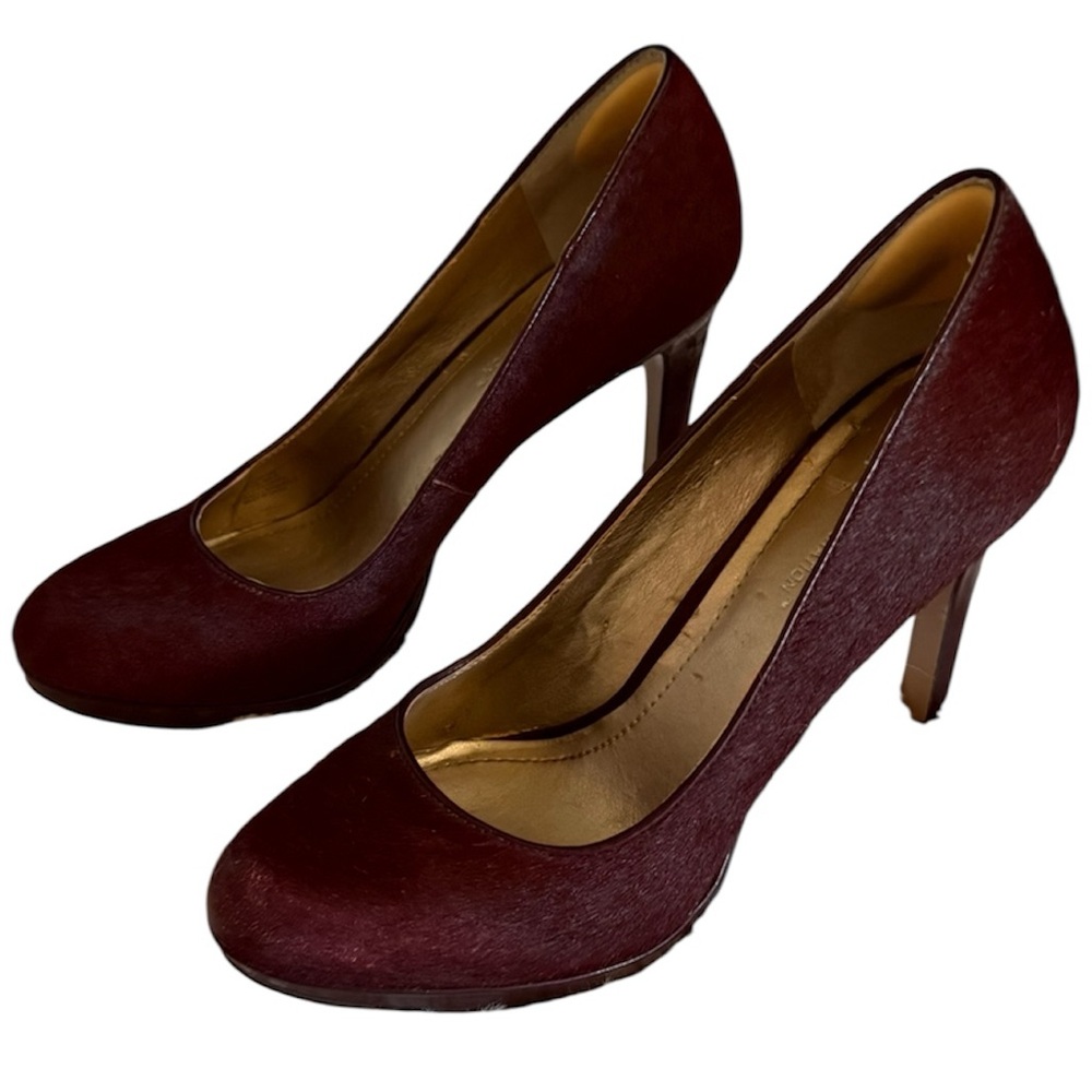 Bcbg Generation Leather Platform Elegant Burgundy Women's Heels